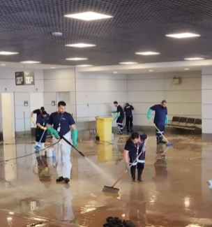 limpeza aeroporto