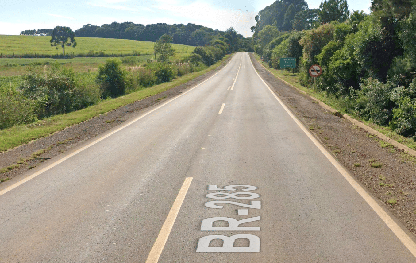 Trecho da BR-285 em Água Santa